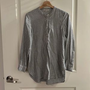 Madewell Tunic White Flannel Blouse - Size XS